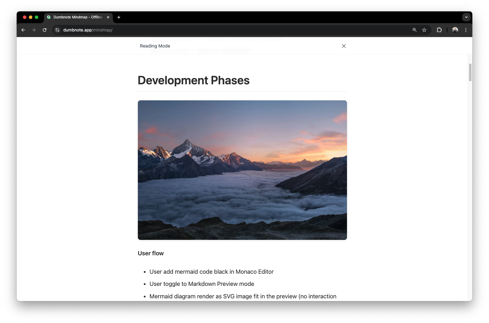 Clean reader mode